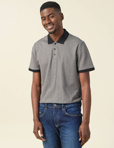 Polo manches courtes gris foncé homme