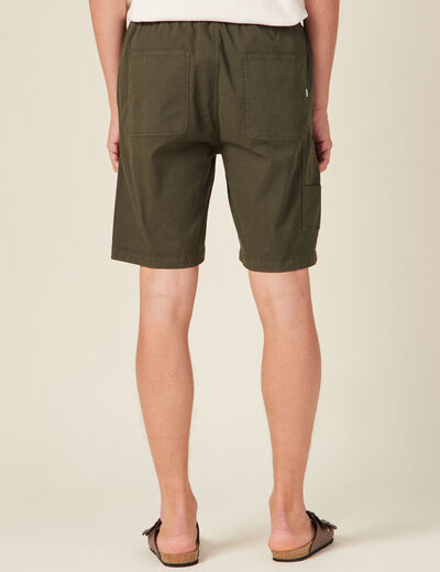 Bermuda droit velours gris foncé homme