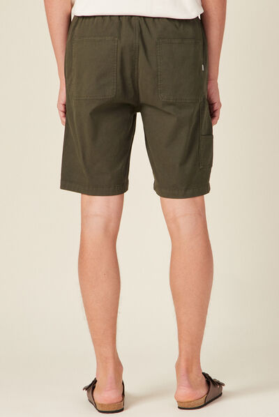 Bermuda droit velours gris foncé homme