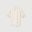 Chemise en coton manches coude creme femme