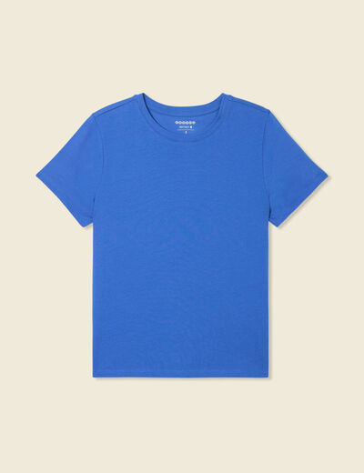 T-shirt éco-responsable bleu electrique femme