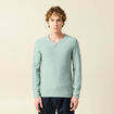 Pull manches longues vert clair homme