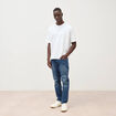 Jeans straight longueur 30 denim stone homme