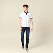 Polo manches courtes blanc homme