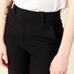Pantalon large taille haute noir femme