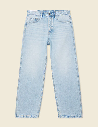 Jeans loose 5 poches denim snow bleach homme