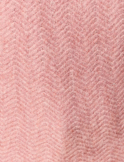 Pull manches longues rose pastel femme
