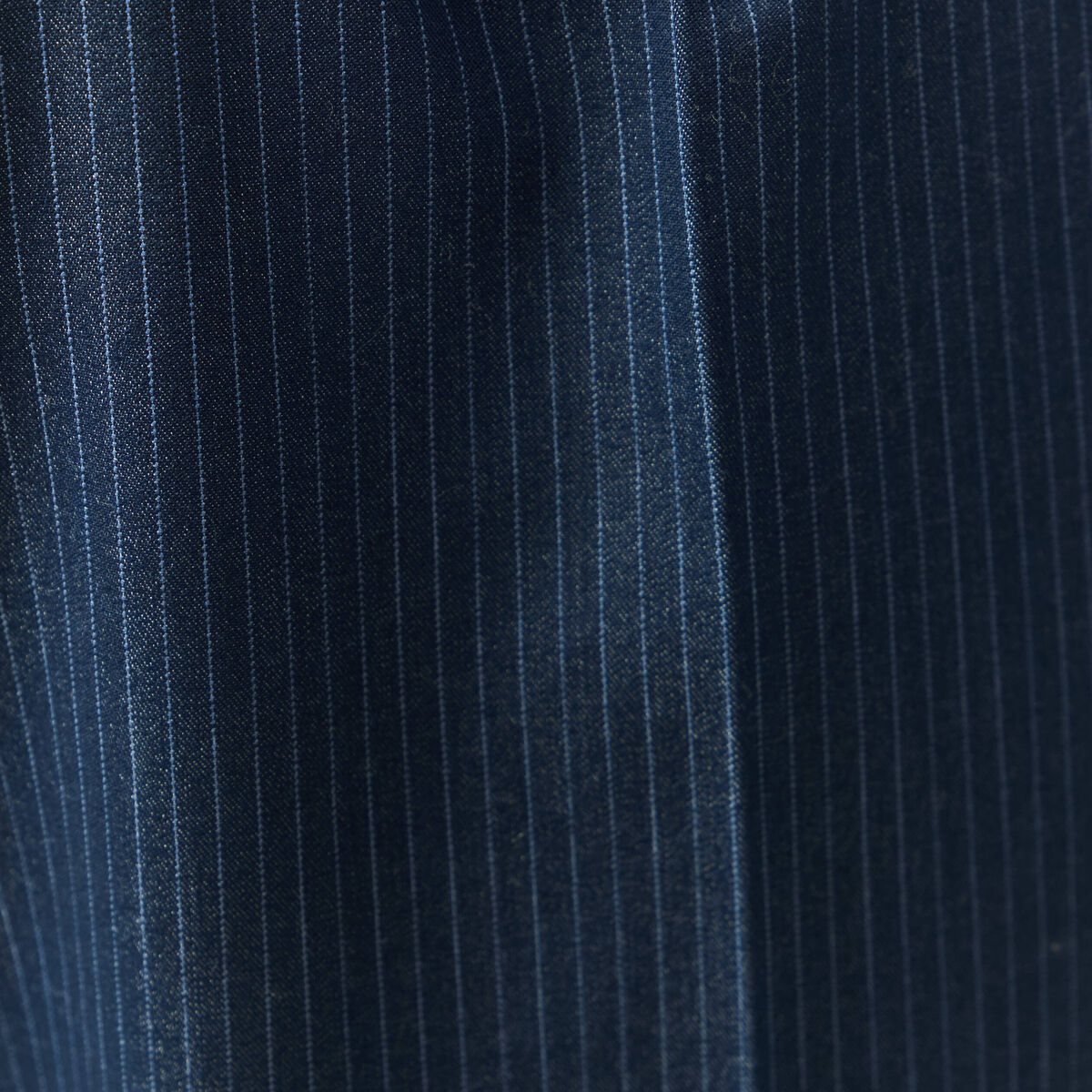Pantalon large taille haute ray&eacute; bleu marine femme