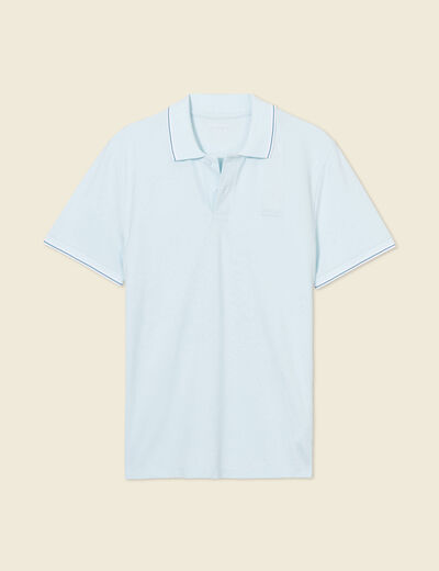 Polo éco-responsable bleu clair homme