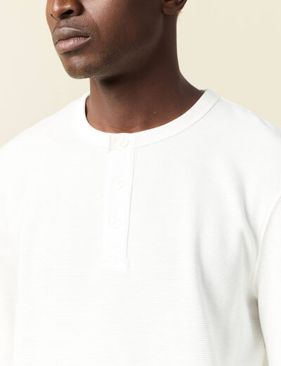 T-shirt manches longues ecru homme