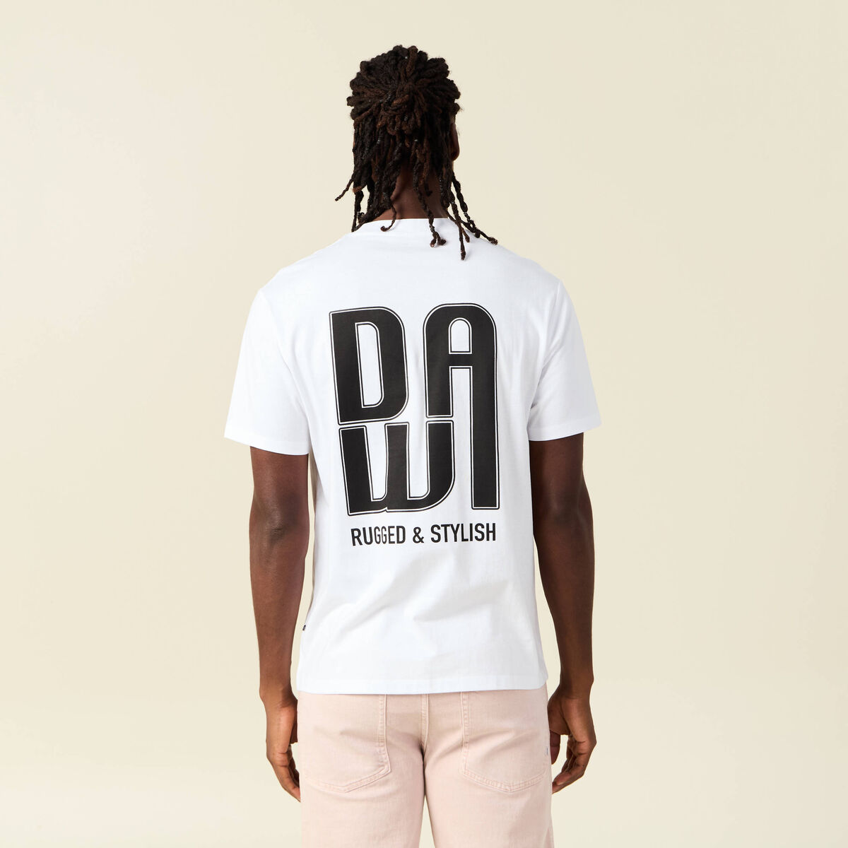 T-shirt manches courtes blanc homme