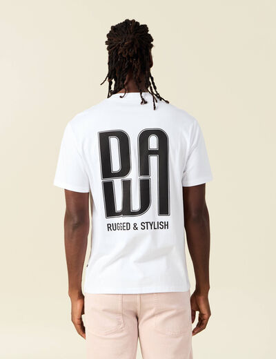 T-shirt manches courtes blanc homme