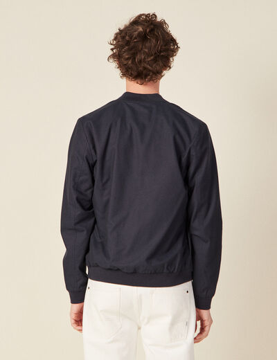 Veste teddy bleu marine homme