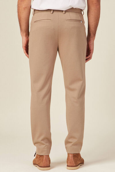 Pantalon chino slim beige homme