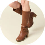 Bottes a talons avec brides marron femme Bonobo
