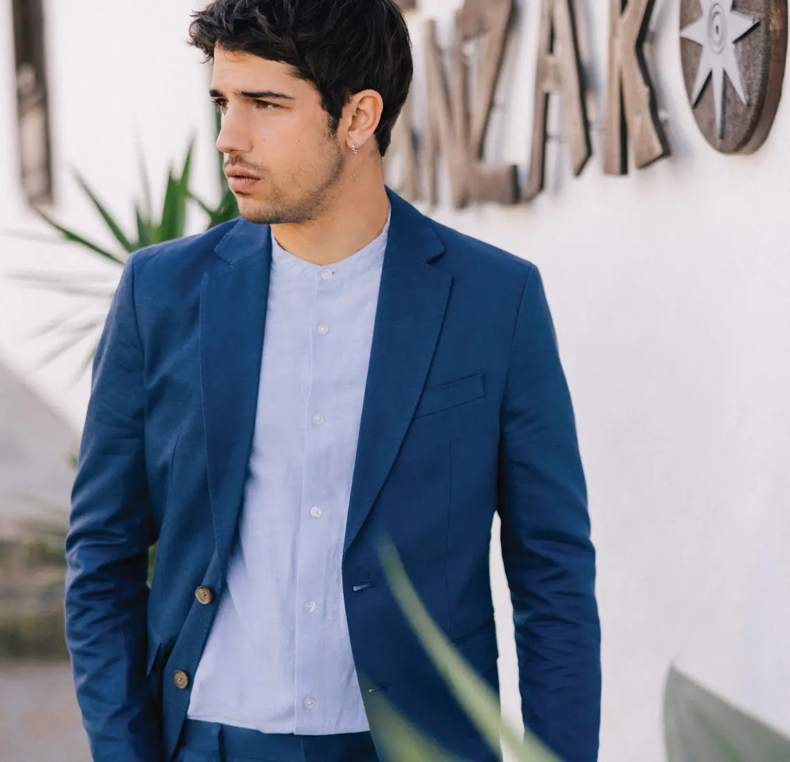 veste blazer bleu homme Bonobo