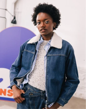 veste en jean brut