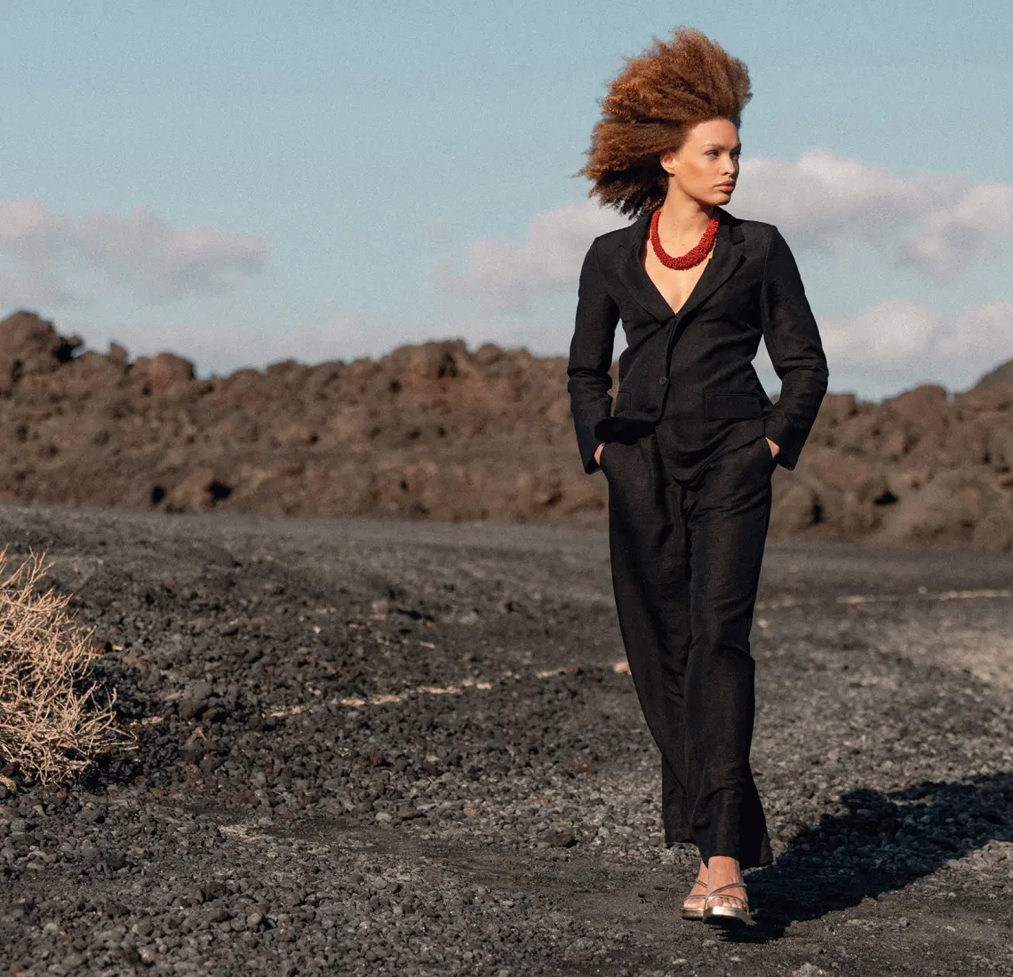 Ensemble veste pantalon noir femme Bonobo