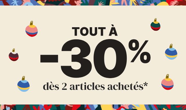 tout a -30% des 2 articles achetes