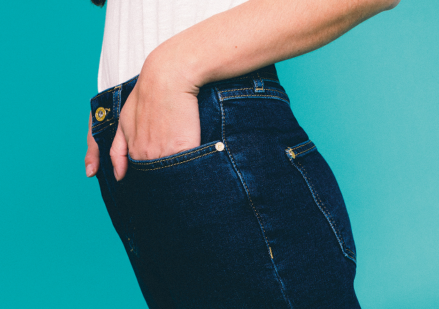 Jeans femme taille haute