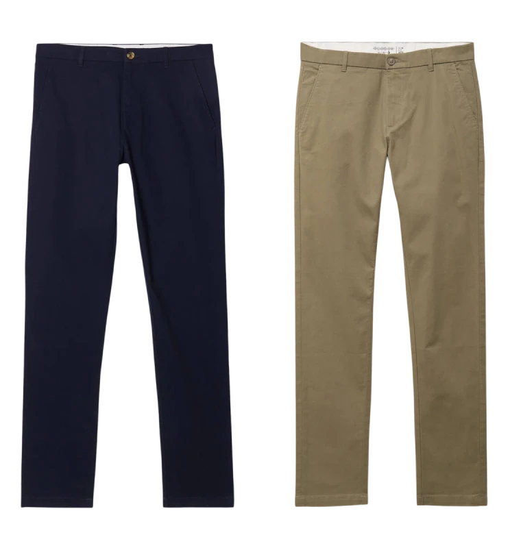 lot de 2 pantalons chinos