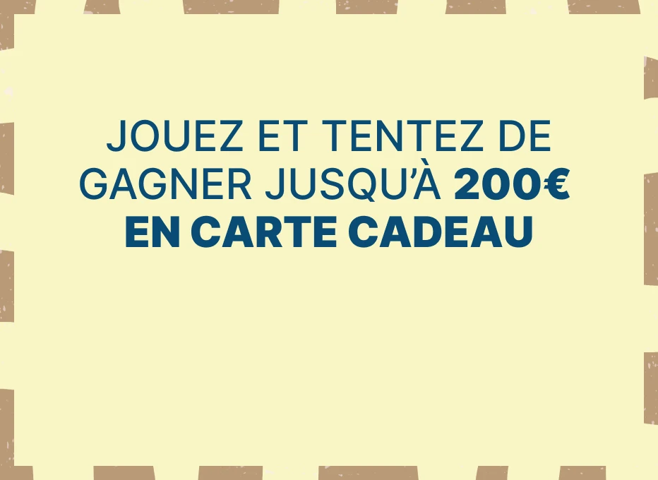 Jouez et tentez de gagner jusqu’à 200€ en carte cadeau