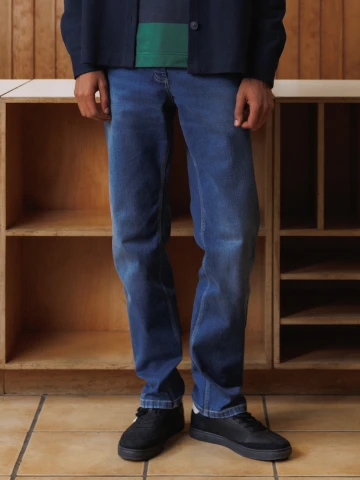 jean straight bleu denim - homme