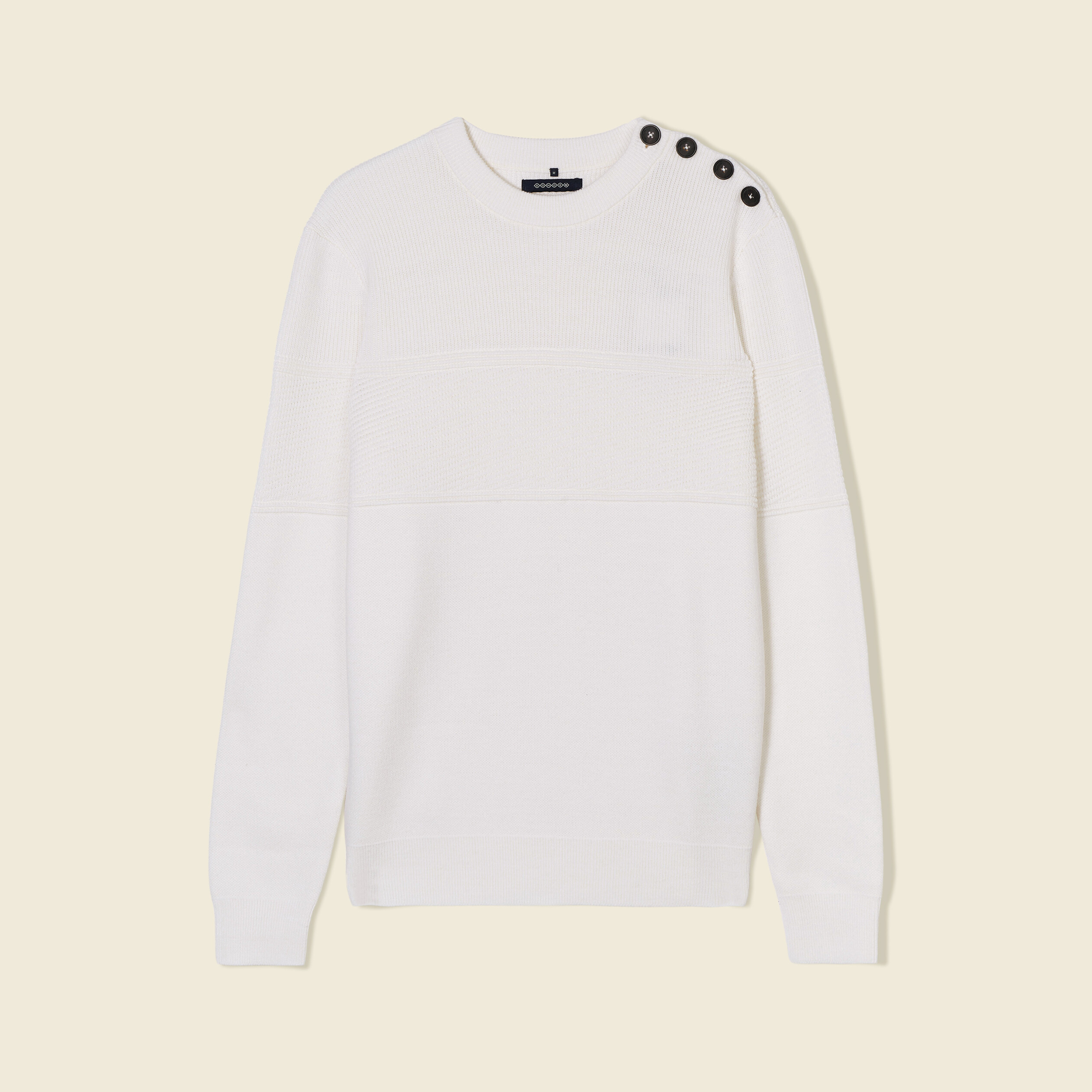 pull manches longues ecru homme Pull manches longues ecru homme