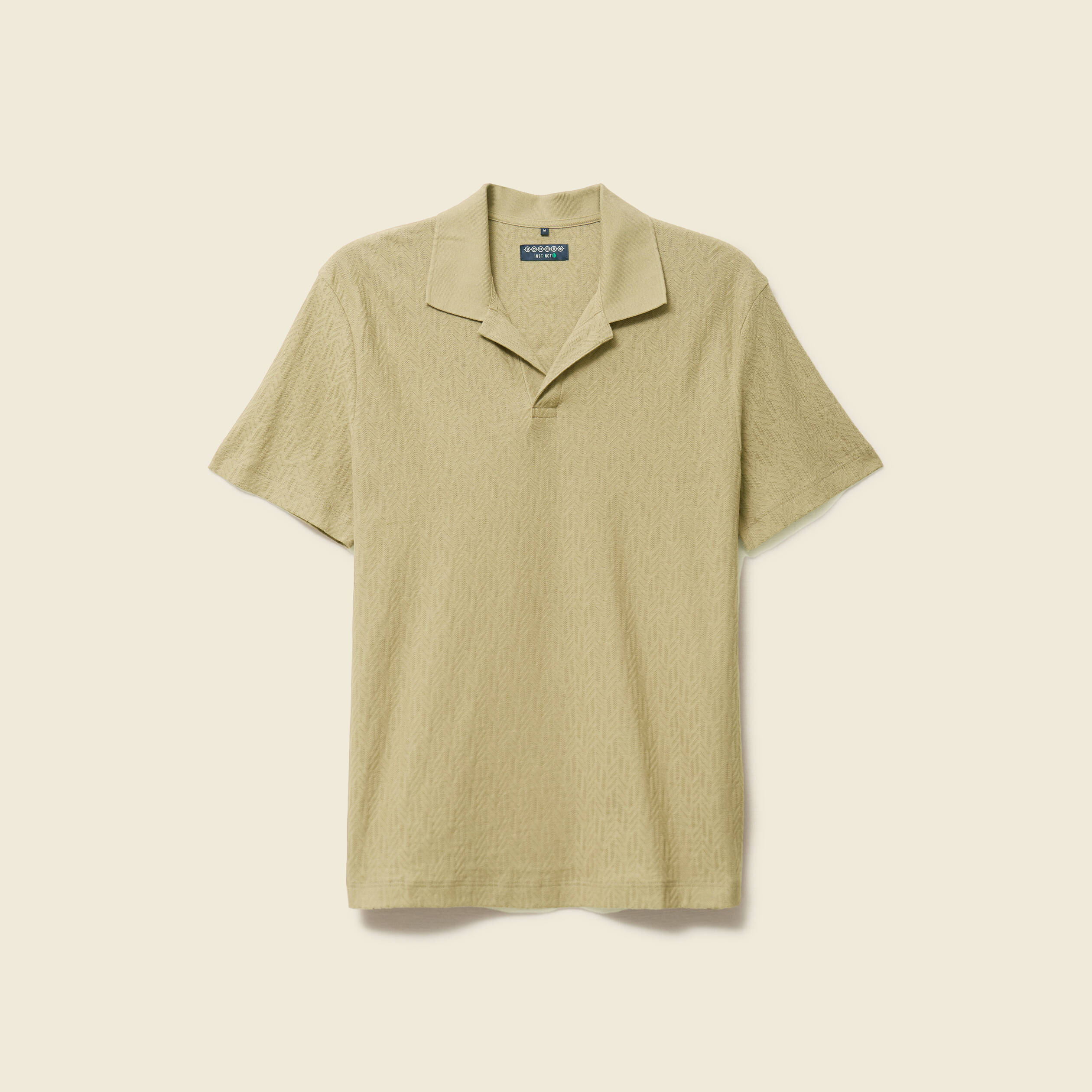 Polo manches courtes vert olive homme