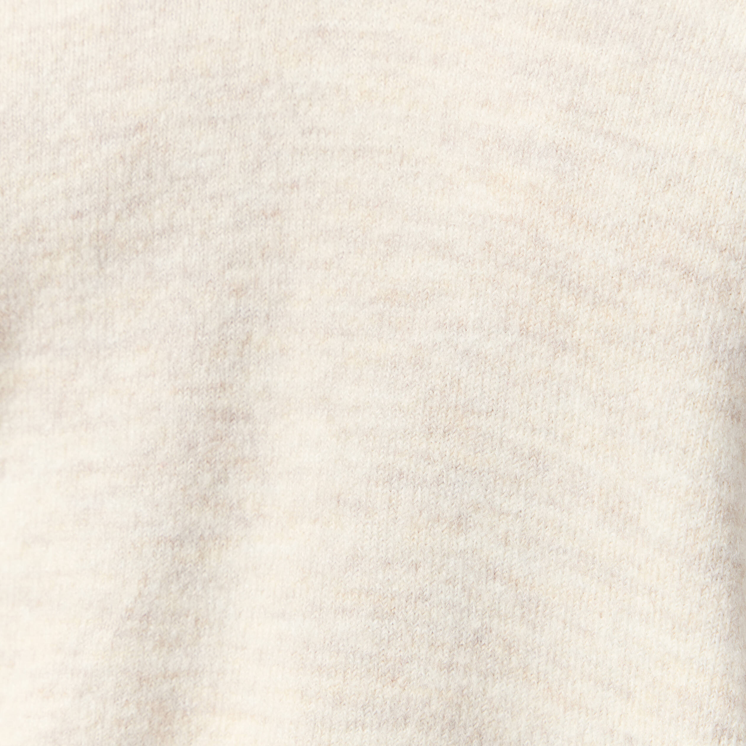 Pull manches longues col en V creme femme