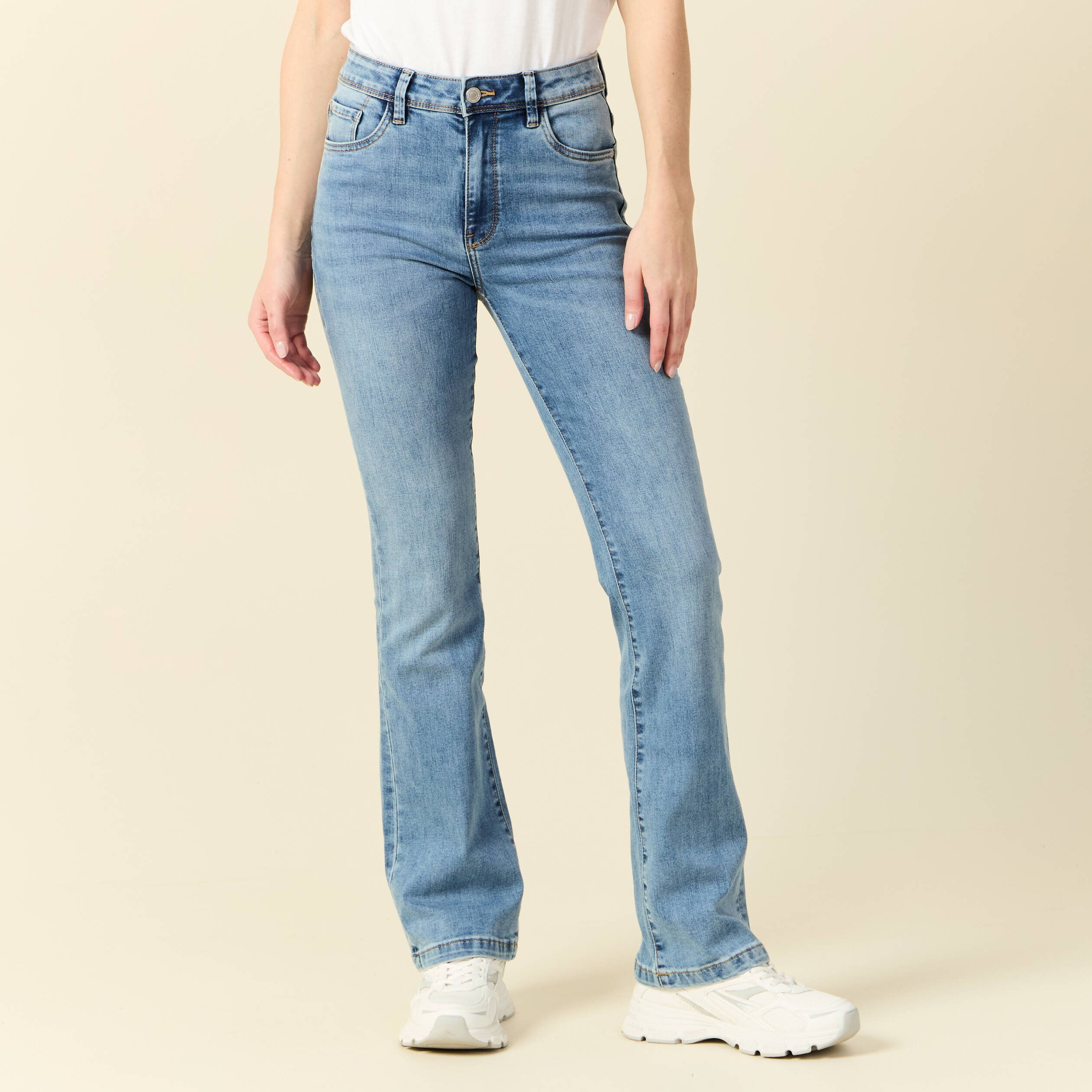 jeans yoko bootcut denim used femme Jeans Yoko - bootcut denim used femme