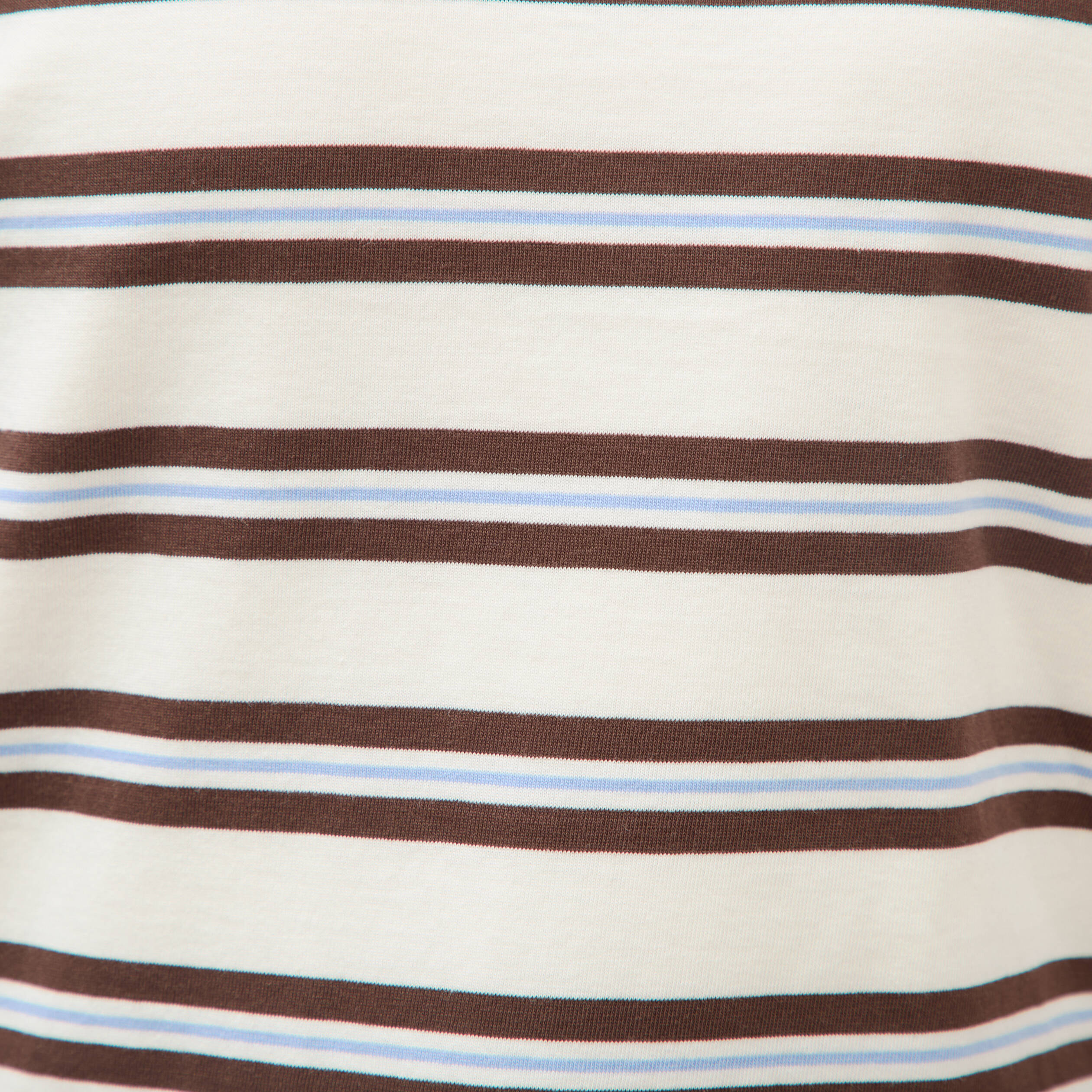 T-shirt ray&eacute; col rond manches courtes ivoire femme