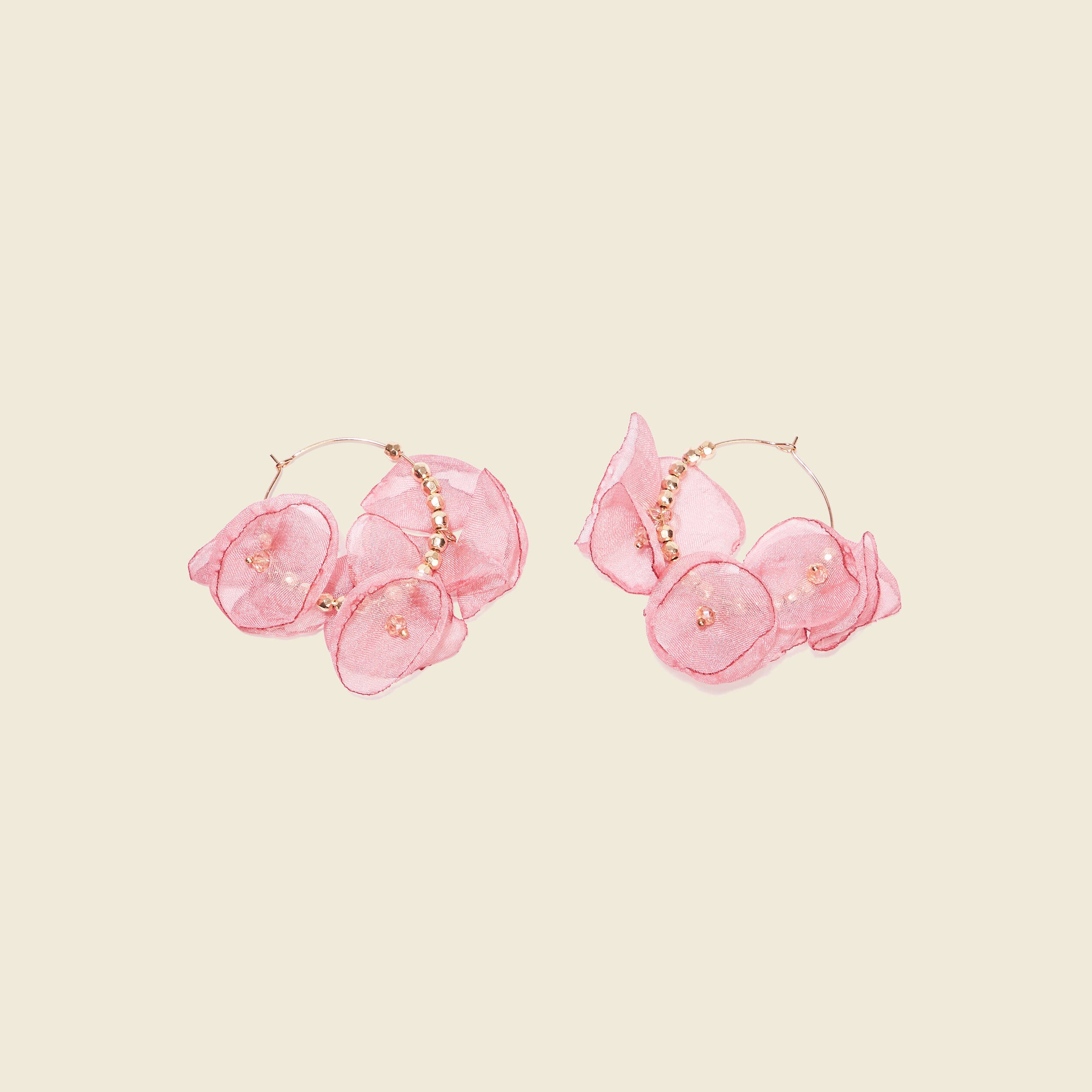 boucles doreilles creoles vieux rose femme Boucles d'oreilles créoles vieux rose femme