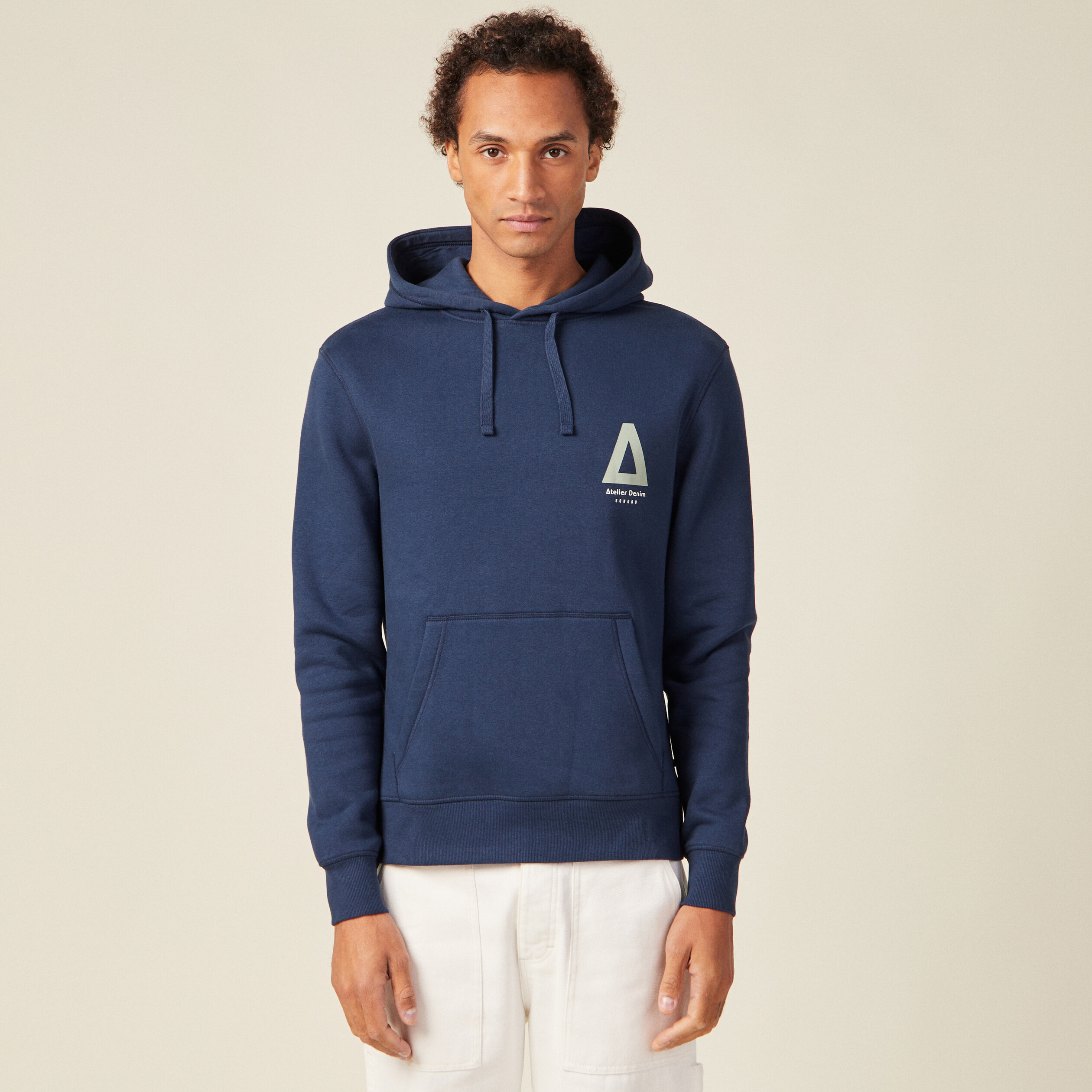 Sweat a capuche bleu marine homme best sale