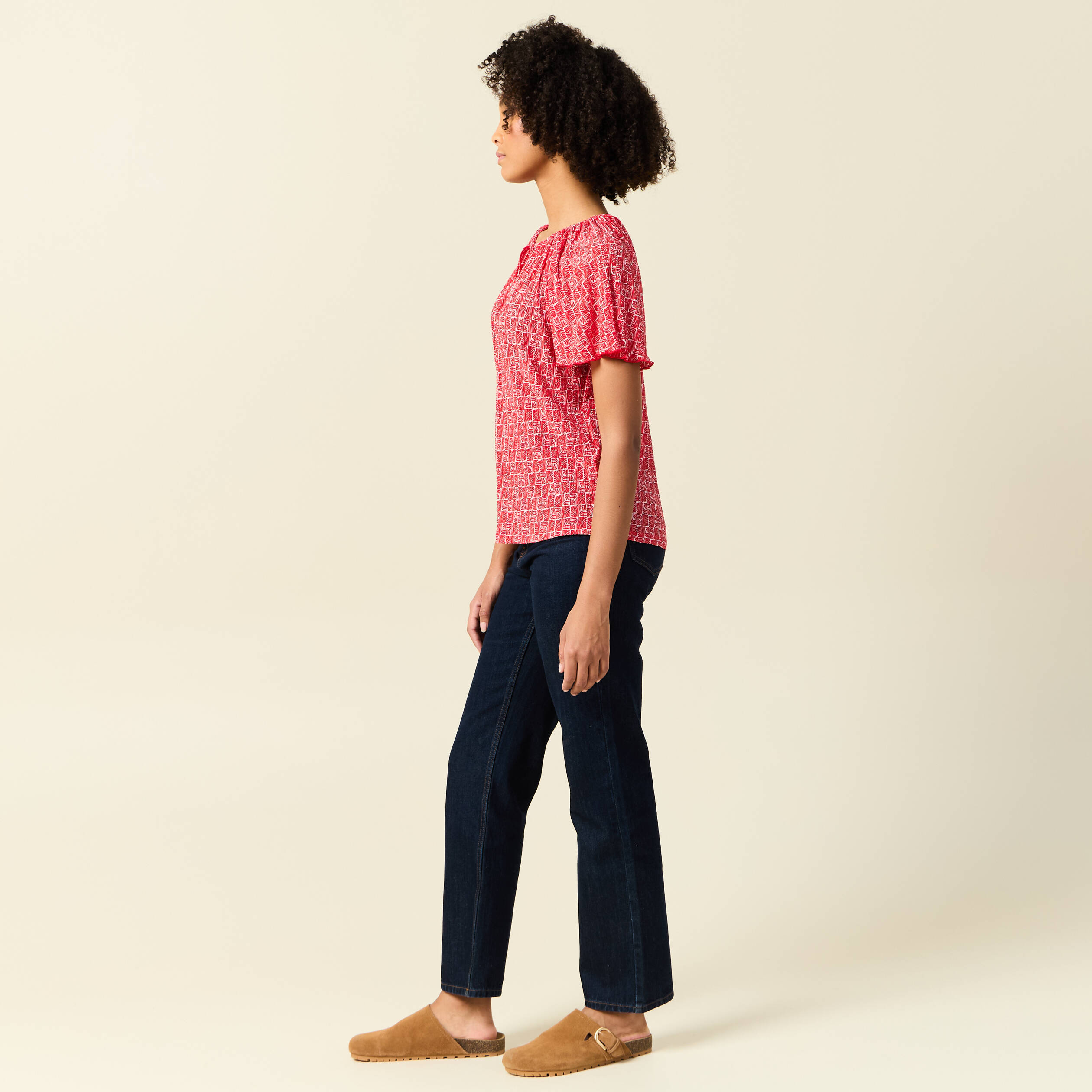t shirt manches courtes rouge femme T-shirt manches courtes rouge femme