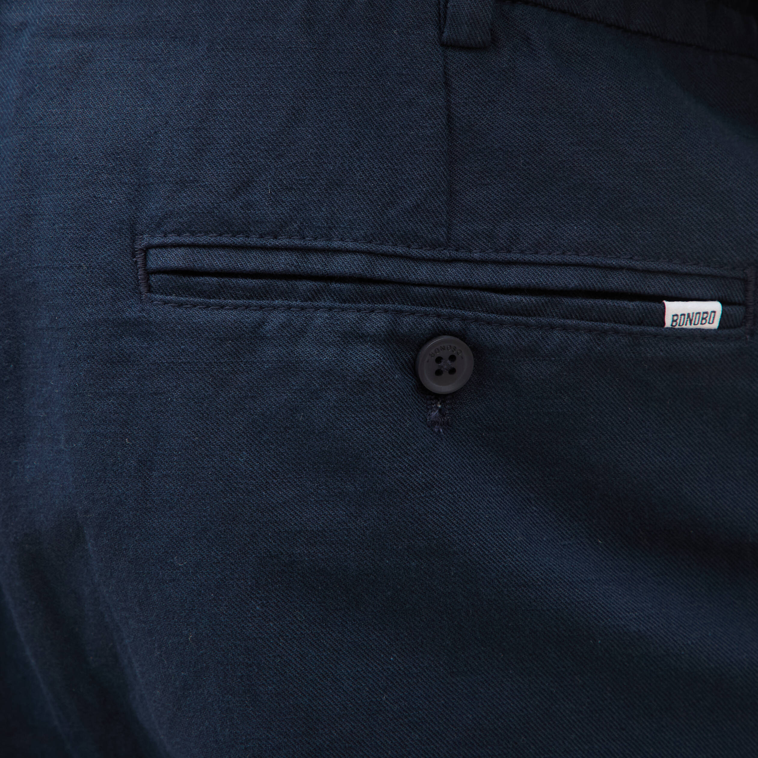 Chino coupe droite longueur 32 bleu marine homme