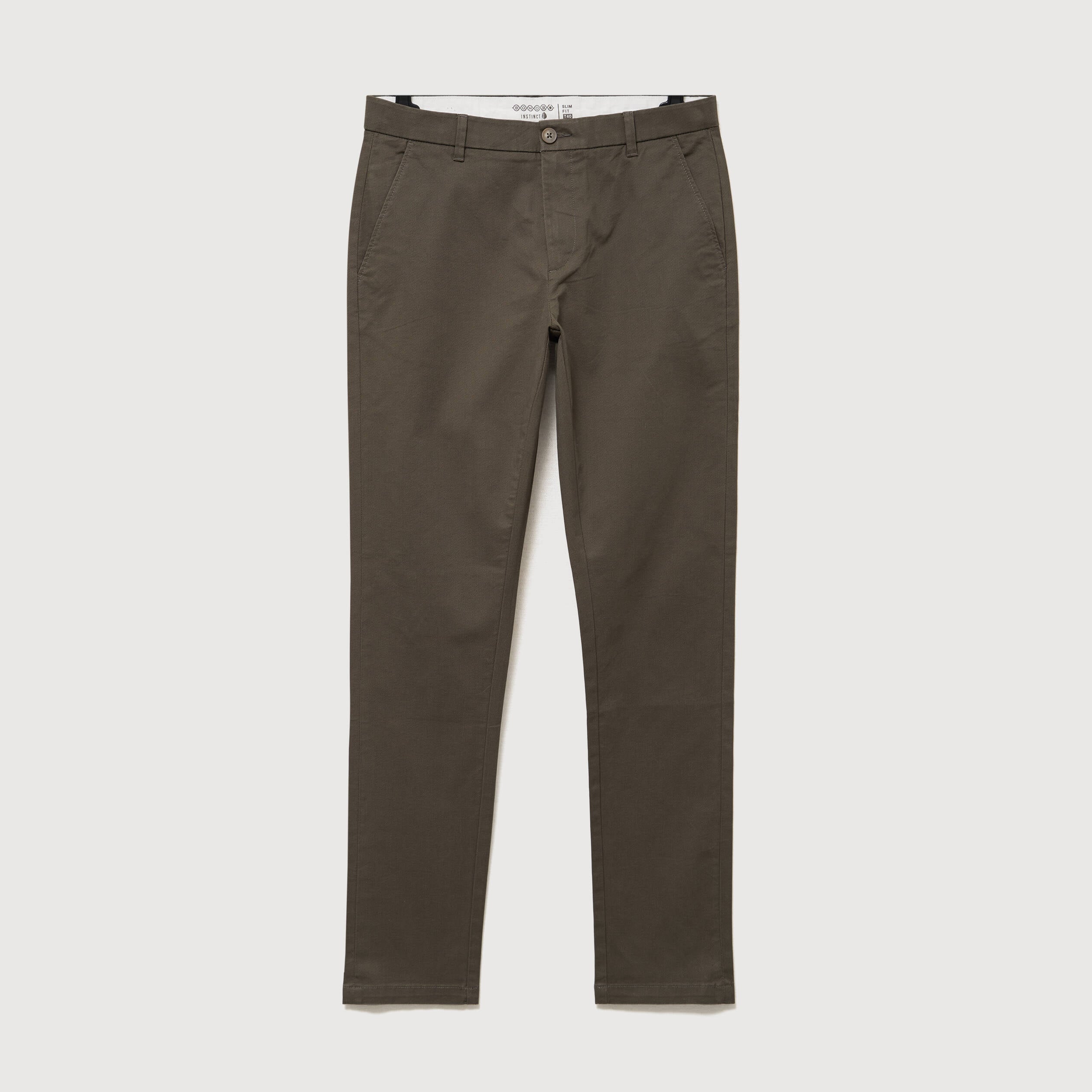 Pantalon chino slim taupe homme