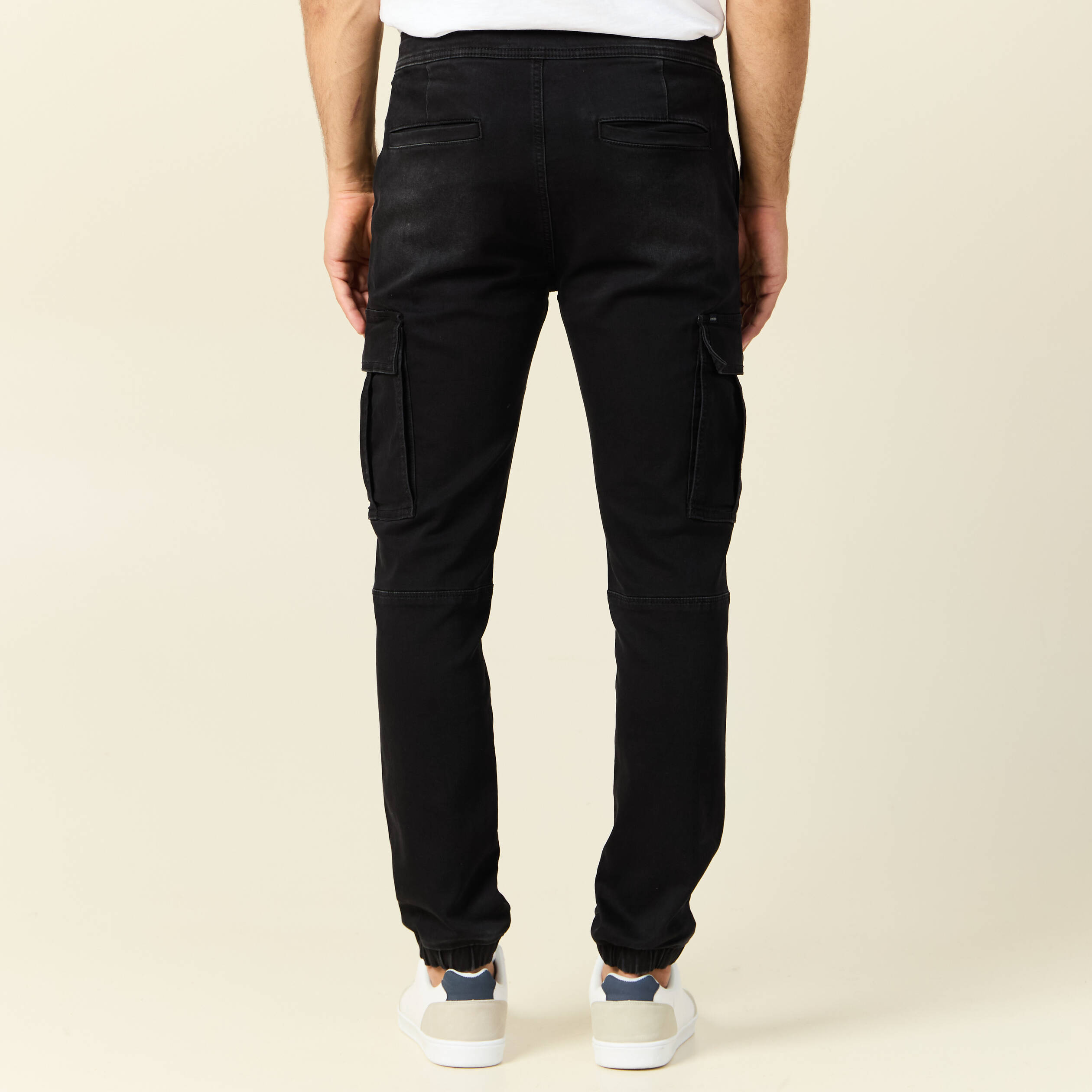 jeans battle a coulisse denim noir homme Jeans battle à coulisse denim noir homme