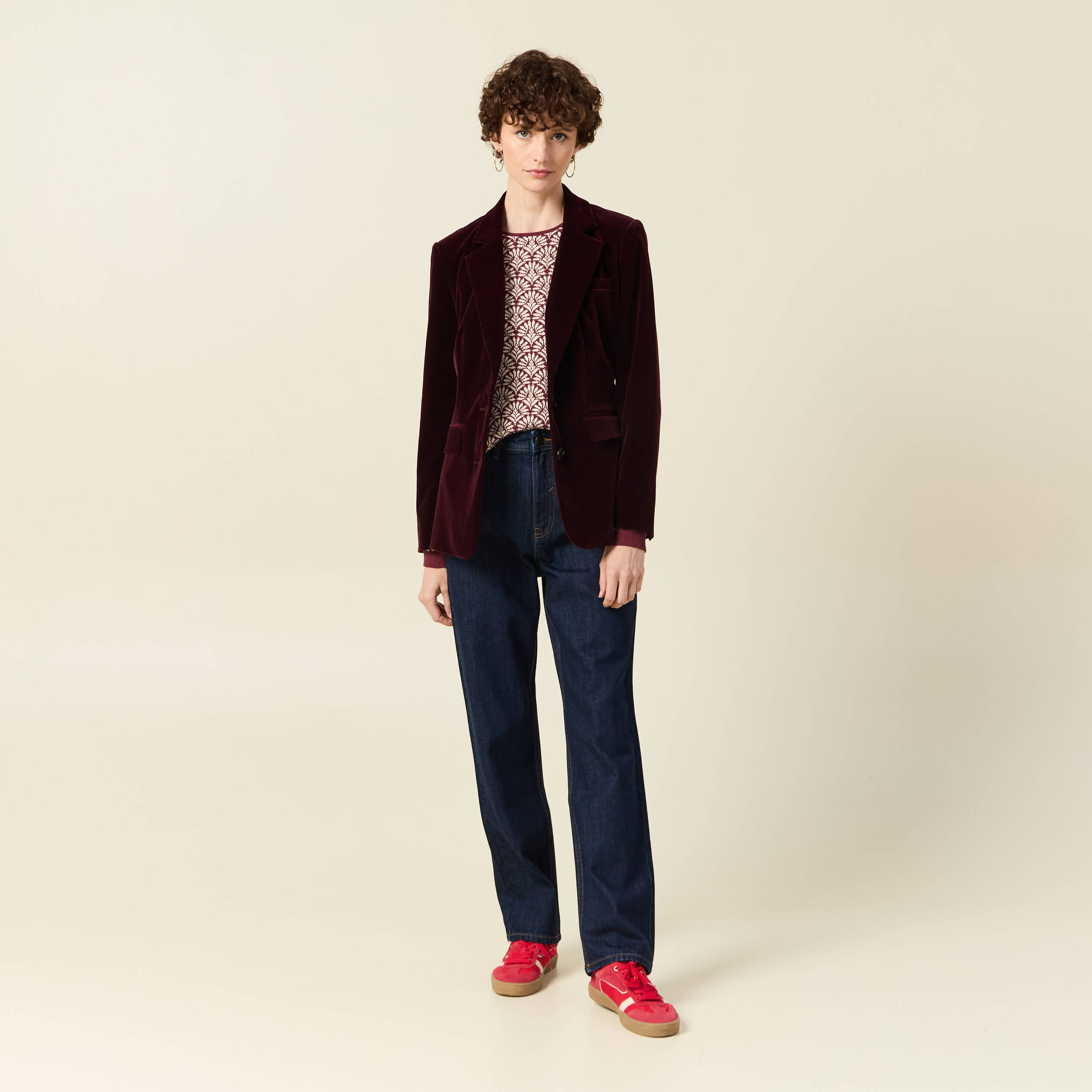 veste blazer velours bordeaux femme Veste blazer velours bordeaux femme