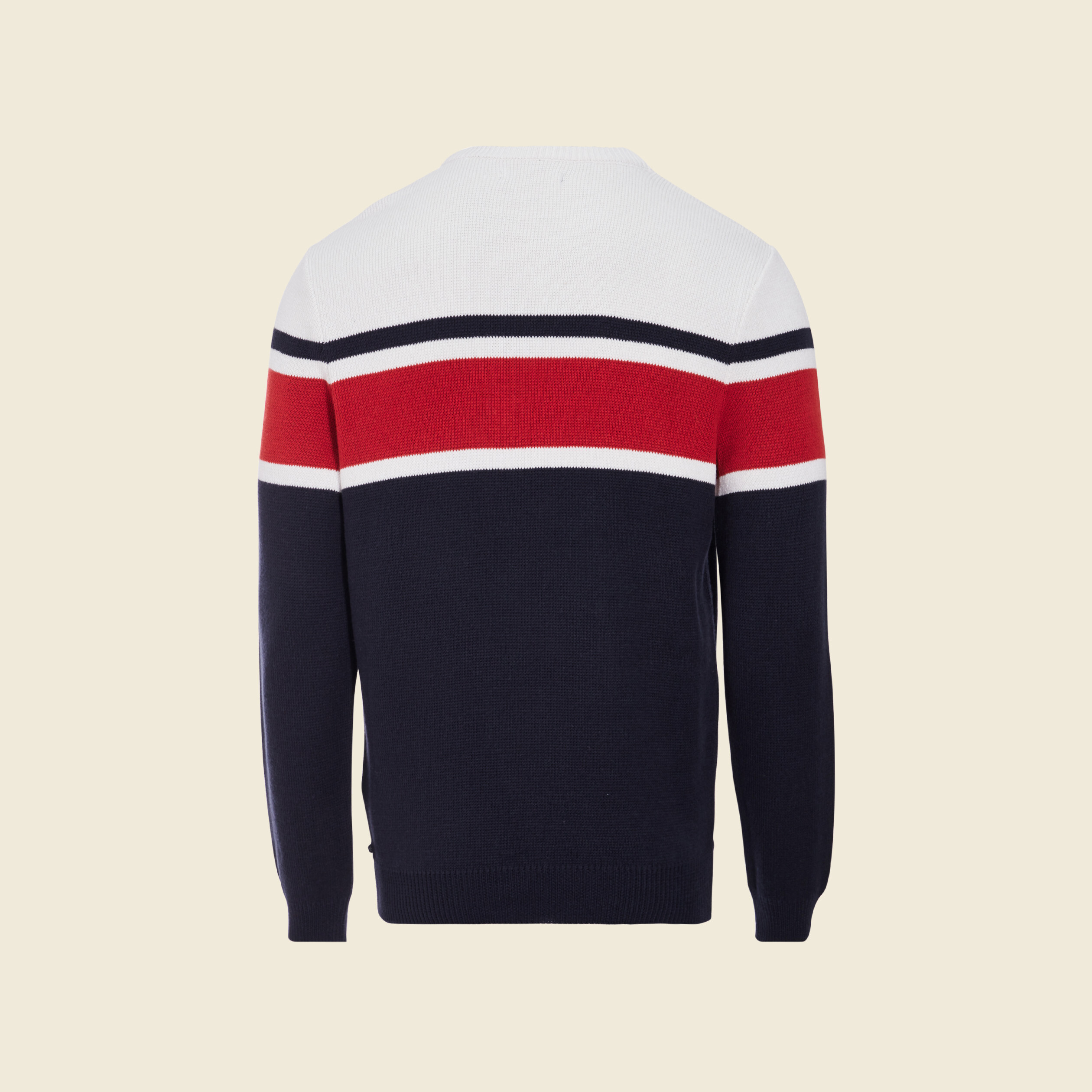 Pull manches longues bleu marine homme