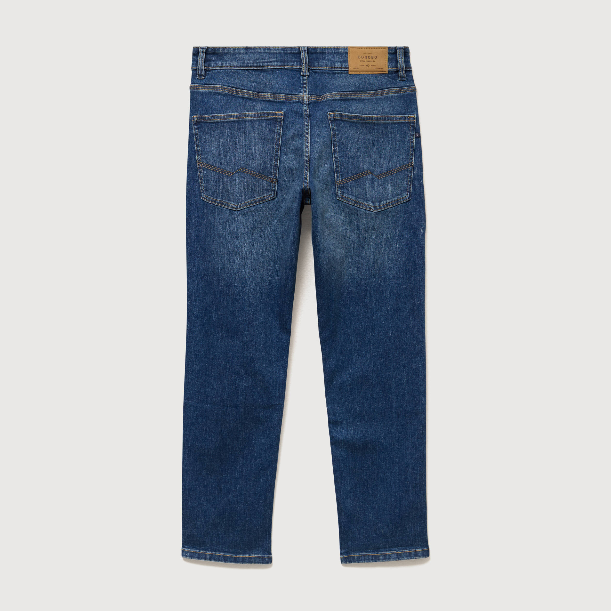 Jeans straight longueur 30 denim stone homme