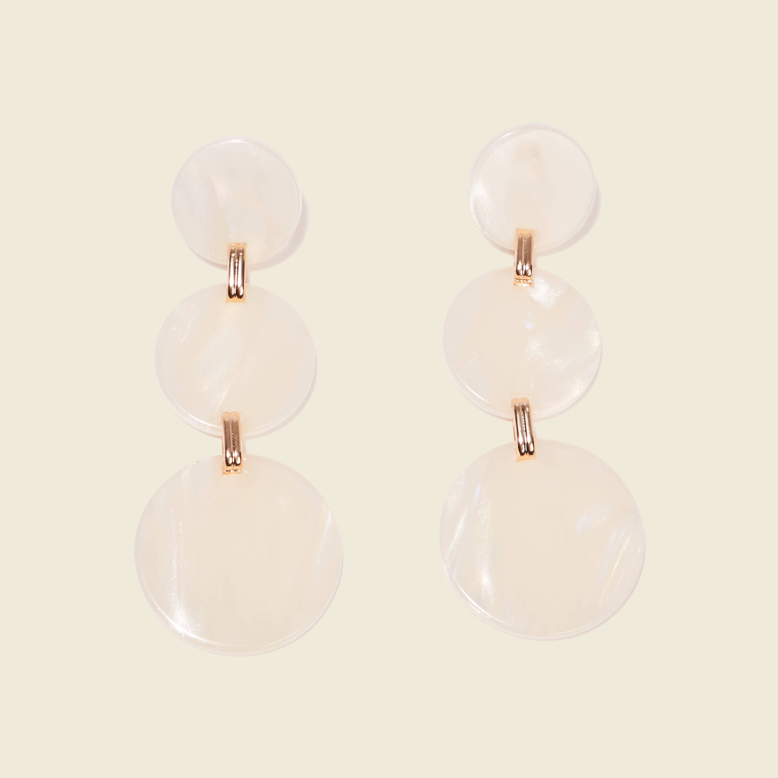 boucles doreilles pendantes ecru femme Boucles d'oreilles pendantes ecru femme