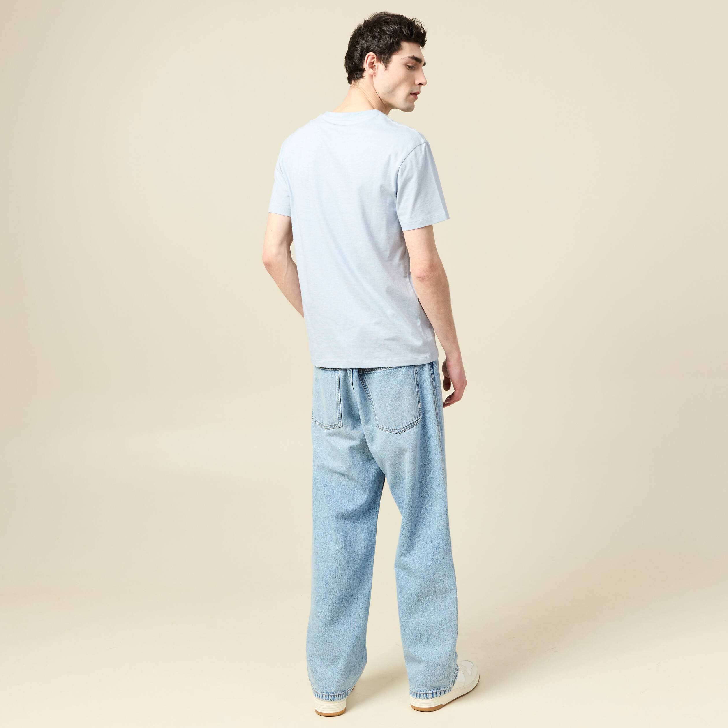 T-shirt manches courtes homme bleu gris homme