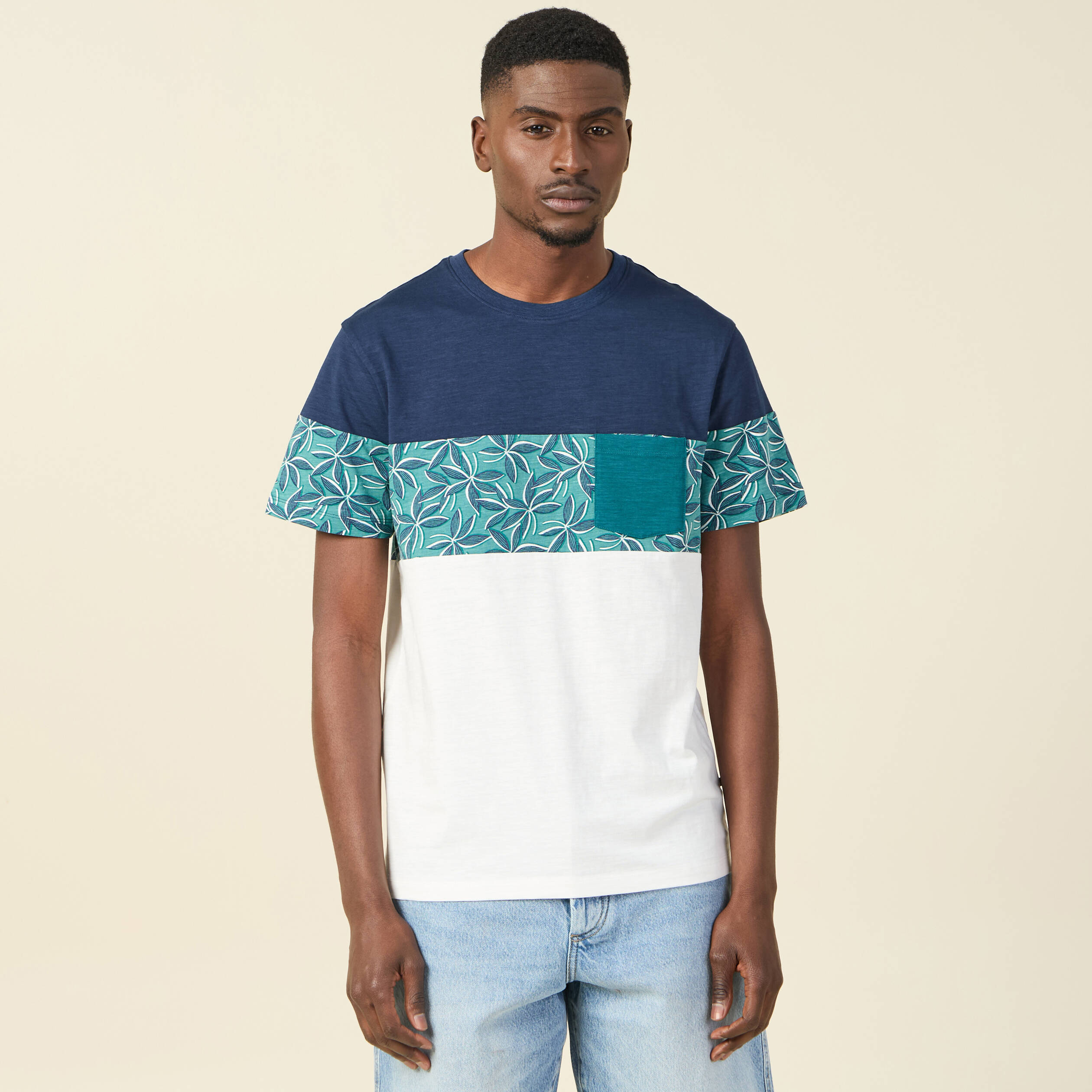 t shirt manches courtes bleu homme T-shirt manches courtes bleu homme