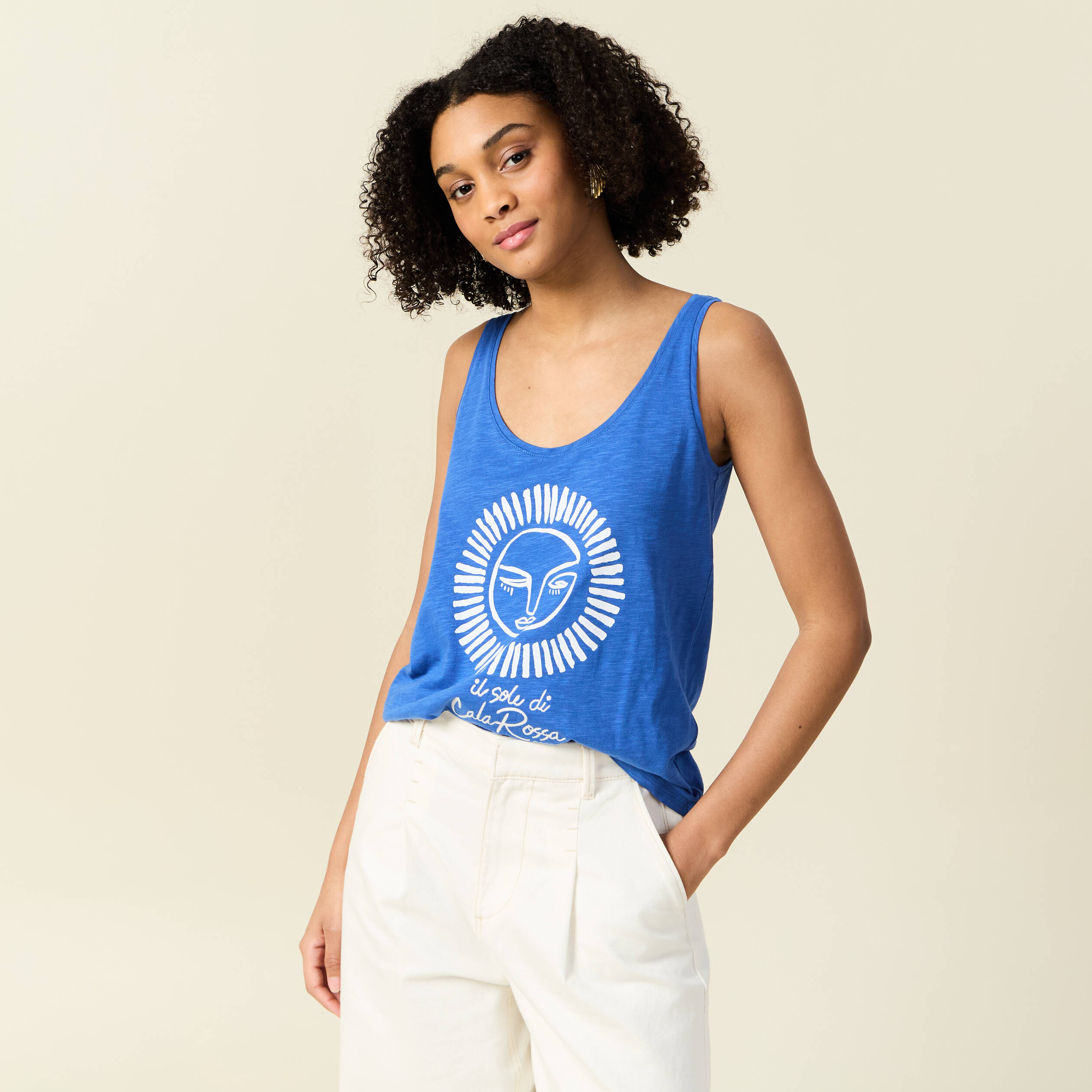 Débardeur Talbots Femme – Blanc Et Bleu – Taille S – Neuf Avec étiquette – 95% Coton