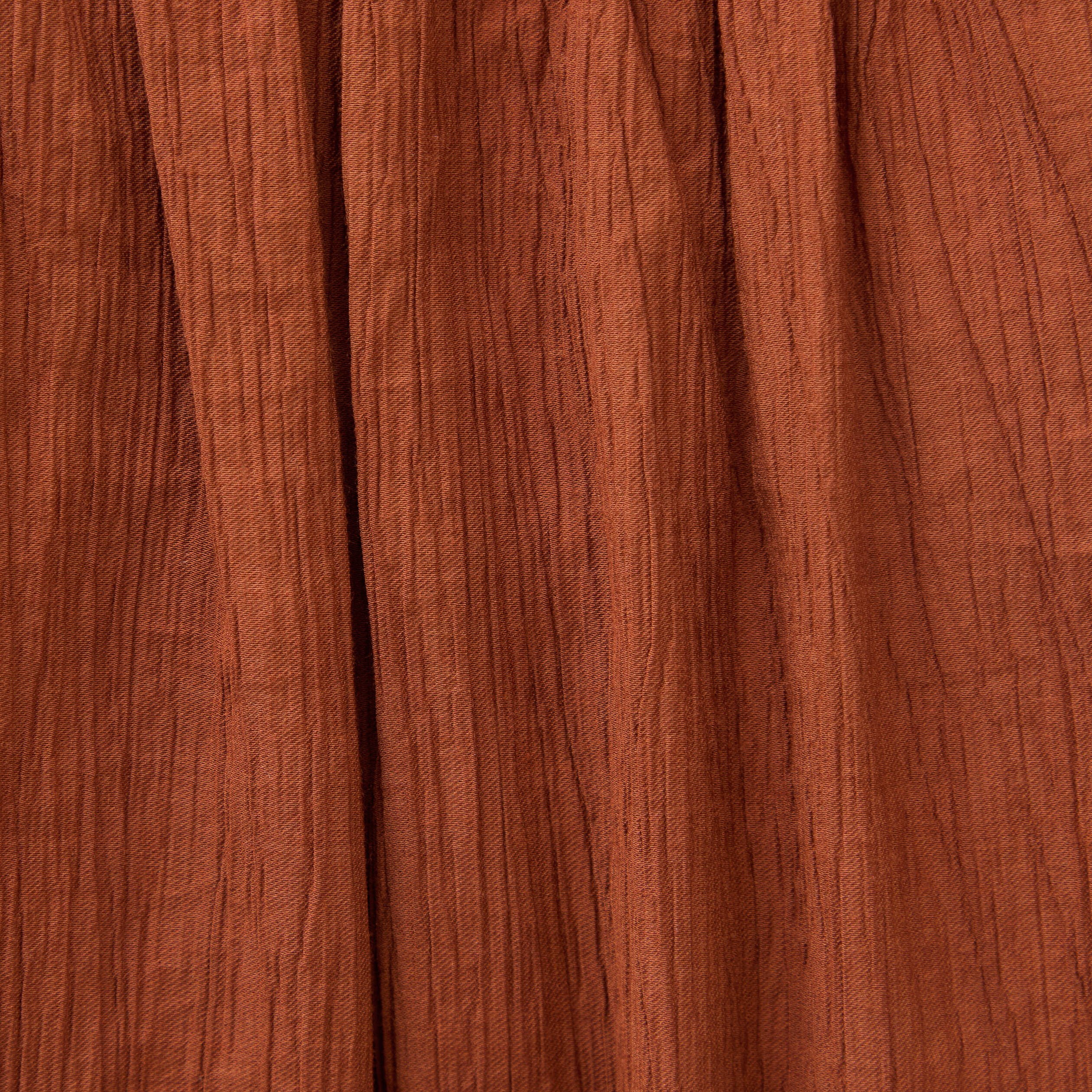 Blouse manches courtes fluide marron femme