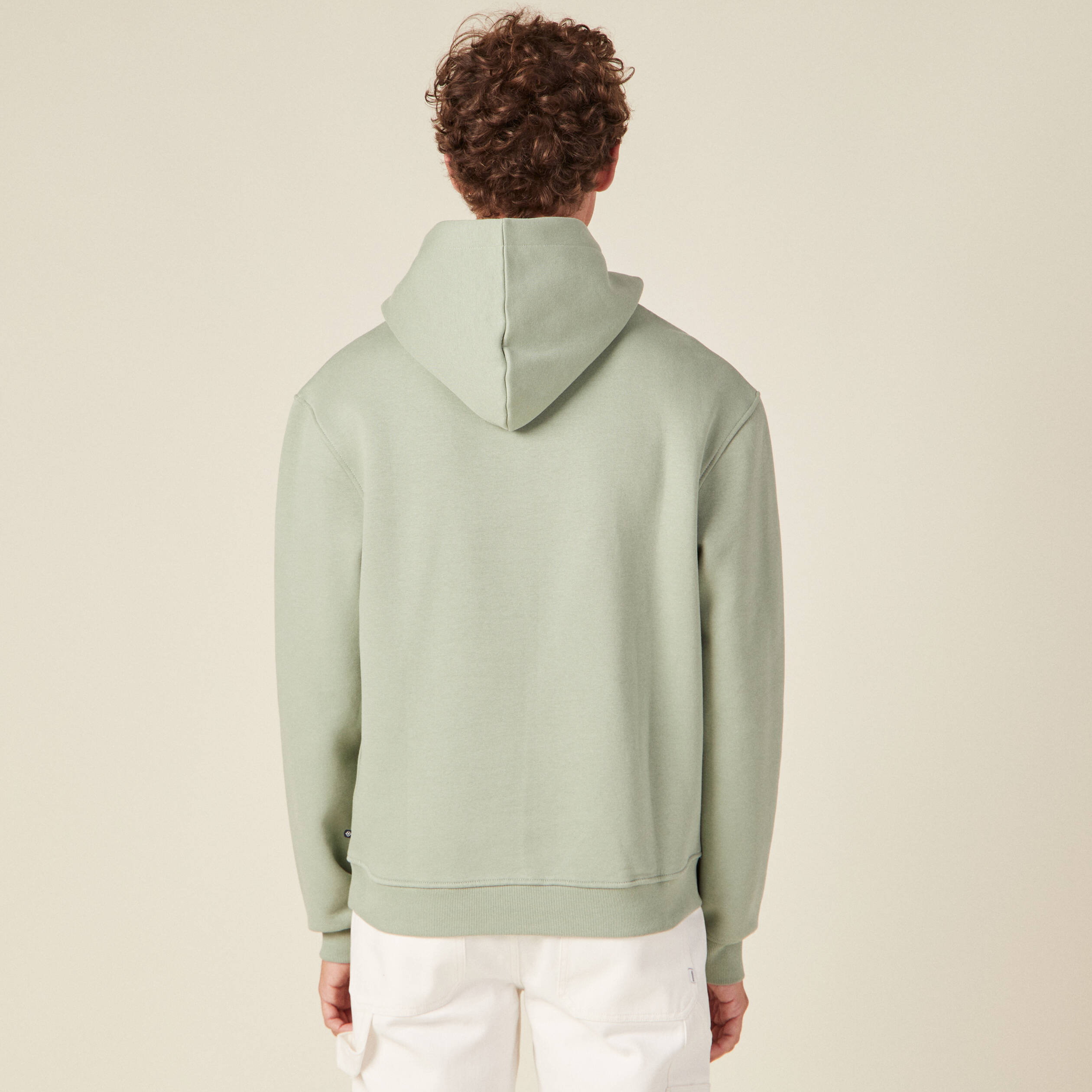 Sweat capuche vert olive homme