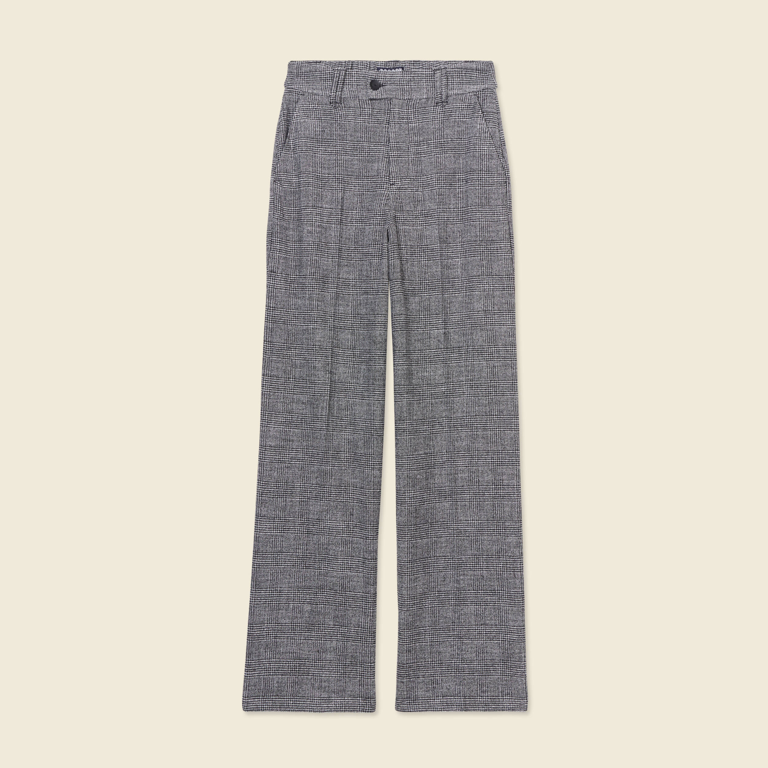 Pantalon large à pinces noir femme