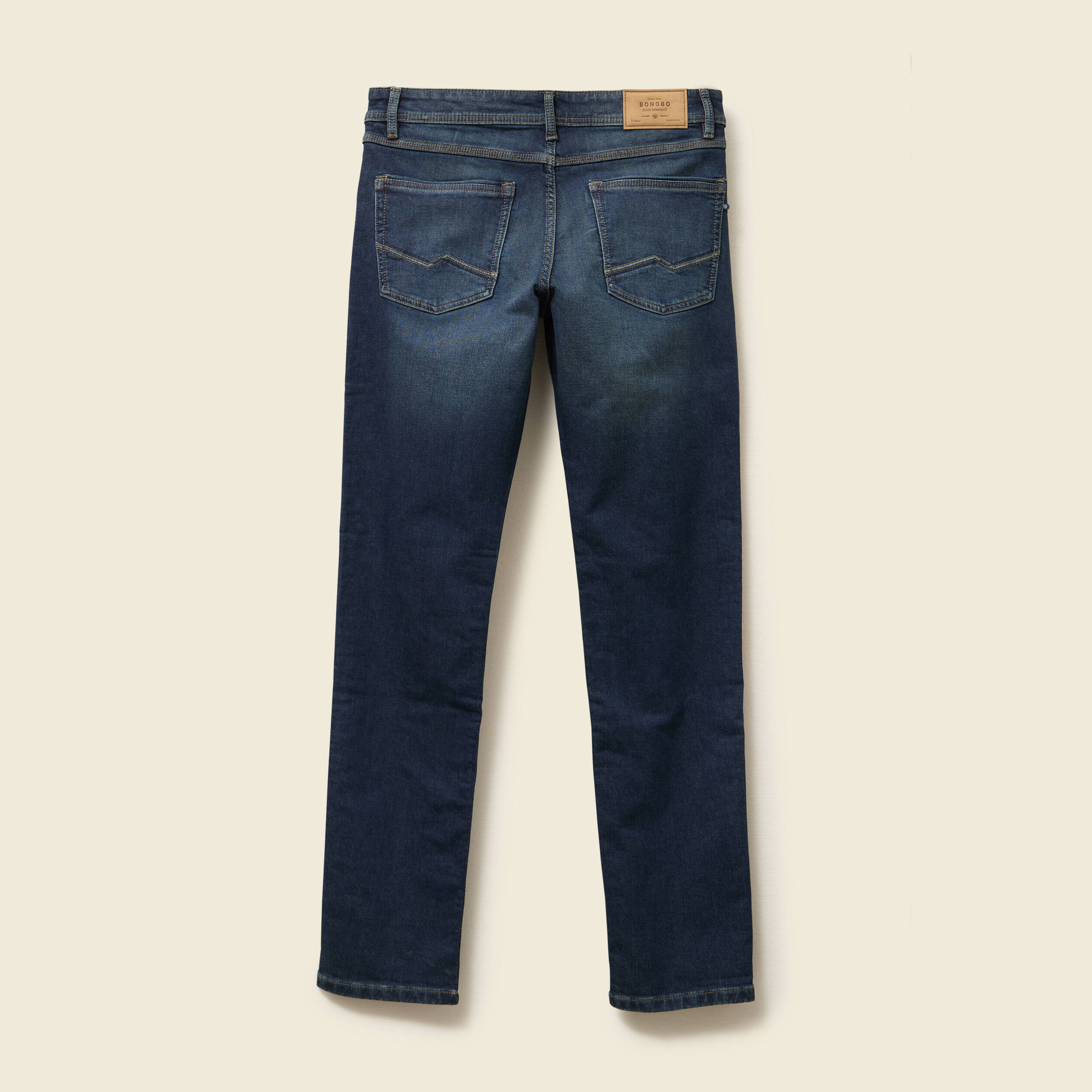 Jeans straight longueur 34 denim denim dirty homme