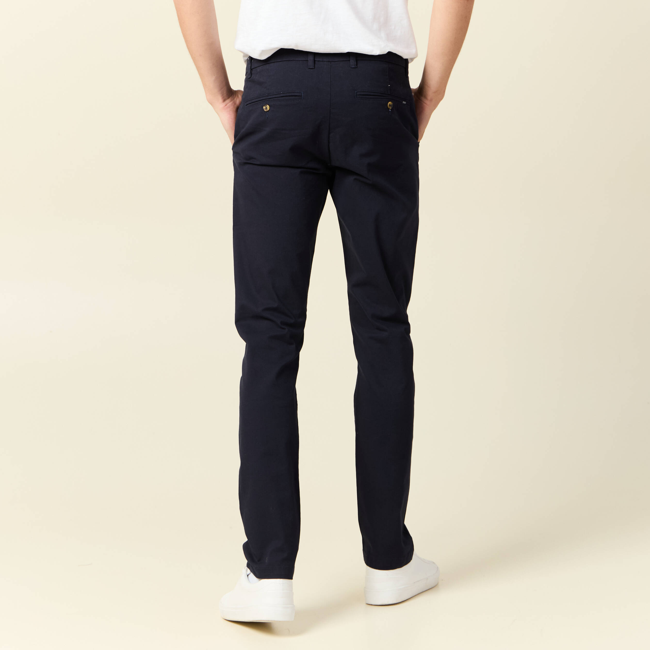 pantalon slim instinct chino bleu fonce homme Pantalon slim Instinct chino bleu foncé homme